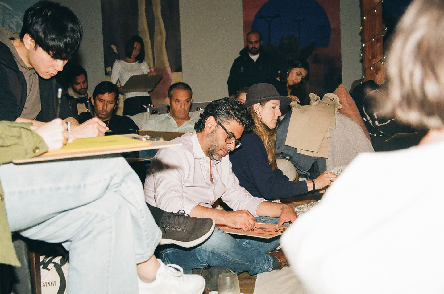 Guests drawing at Campo Cuttica