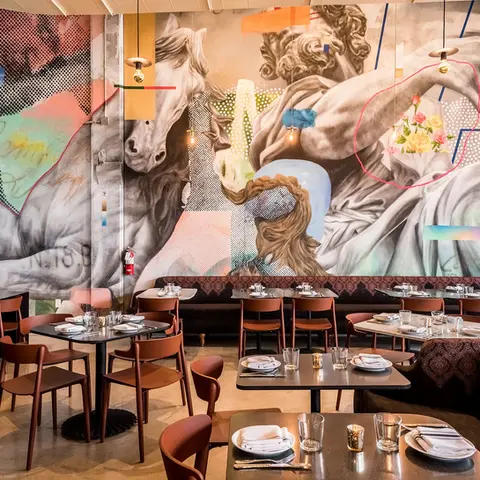 Professional photography of a high-end restaurant interior, captured by Ycon & Co. to highlight branding and marketing excell