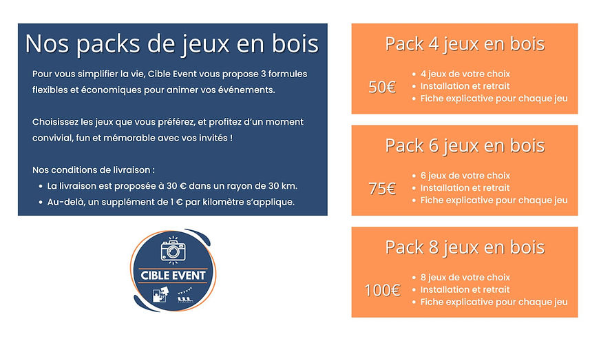Pack 4 jeux en bois
