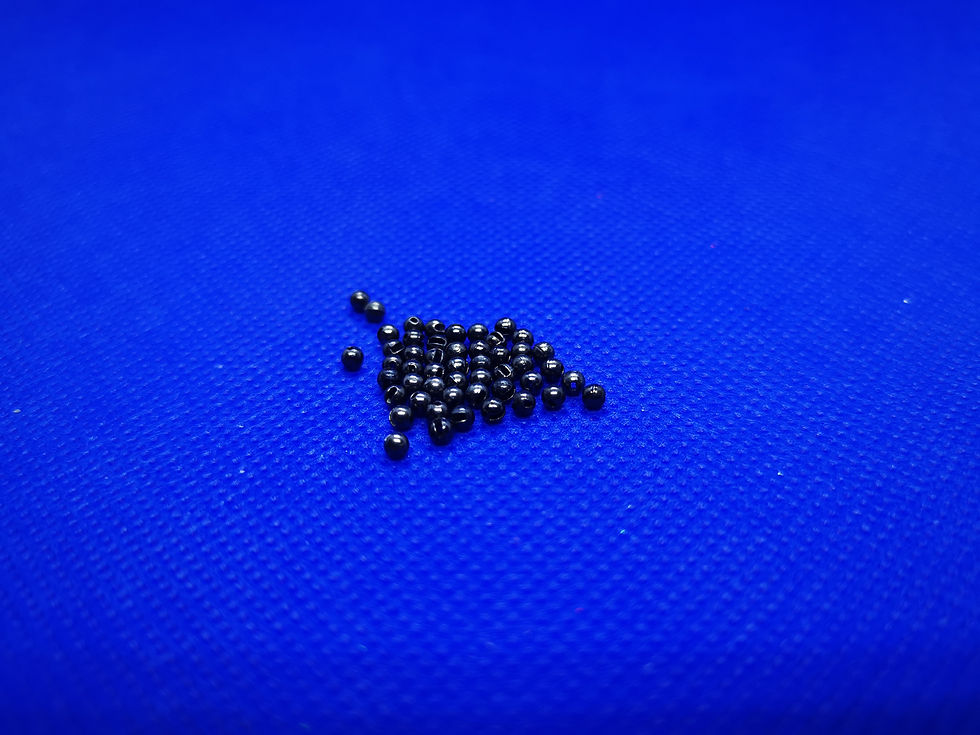 Thumbnail: Black Nickle Slotted Tungsten Beads