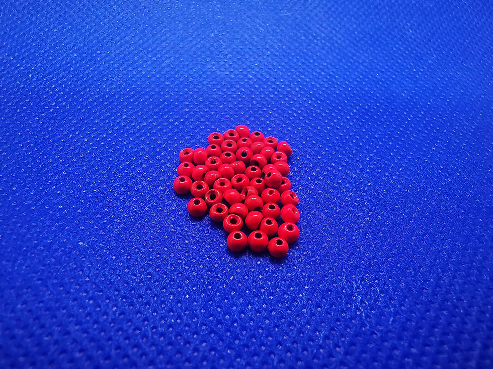 Thumbnail: Fluo Red Countersunk Tungsten Beads