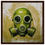 Thumbnail: WWII Gas Mask – Expressive Framed Canvas Wall Art in Olive Green