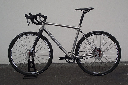 titanium XC race bike with belt