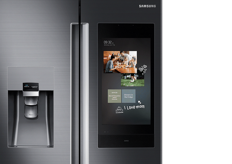 Samsung fridge with smart screen