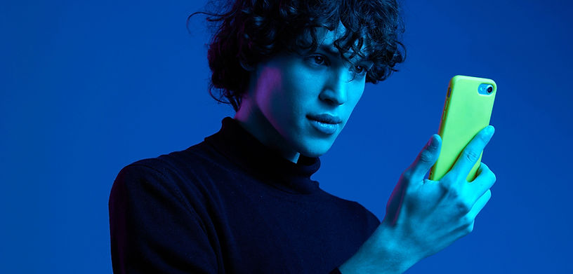 Person looking at mobile