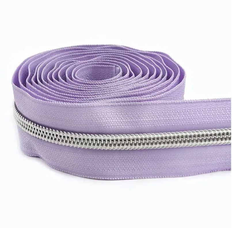 Thumbnail: #5 Nylon Coiled Zipper Tape with Silver Teeth - Available in 14 Colours