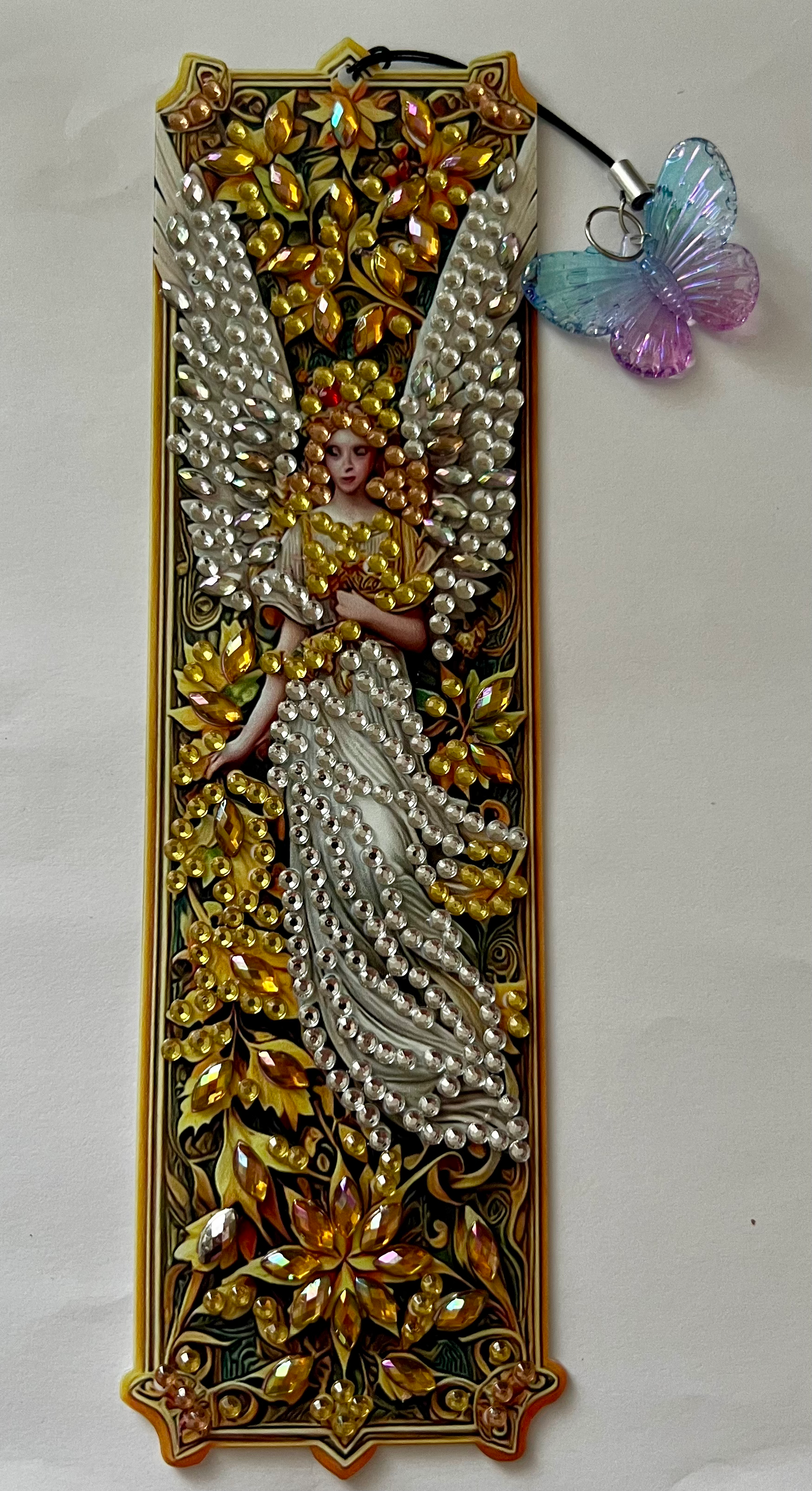 Gold Crystal Angel Bookmark