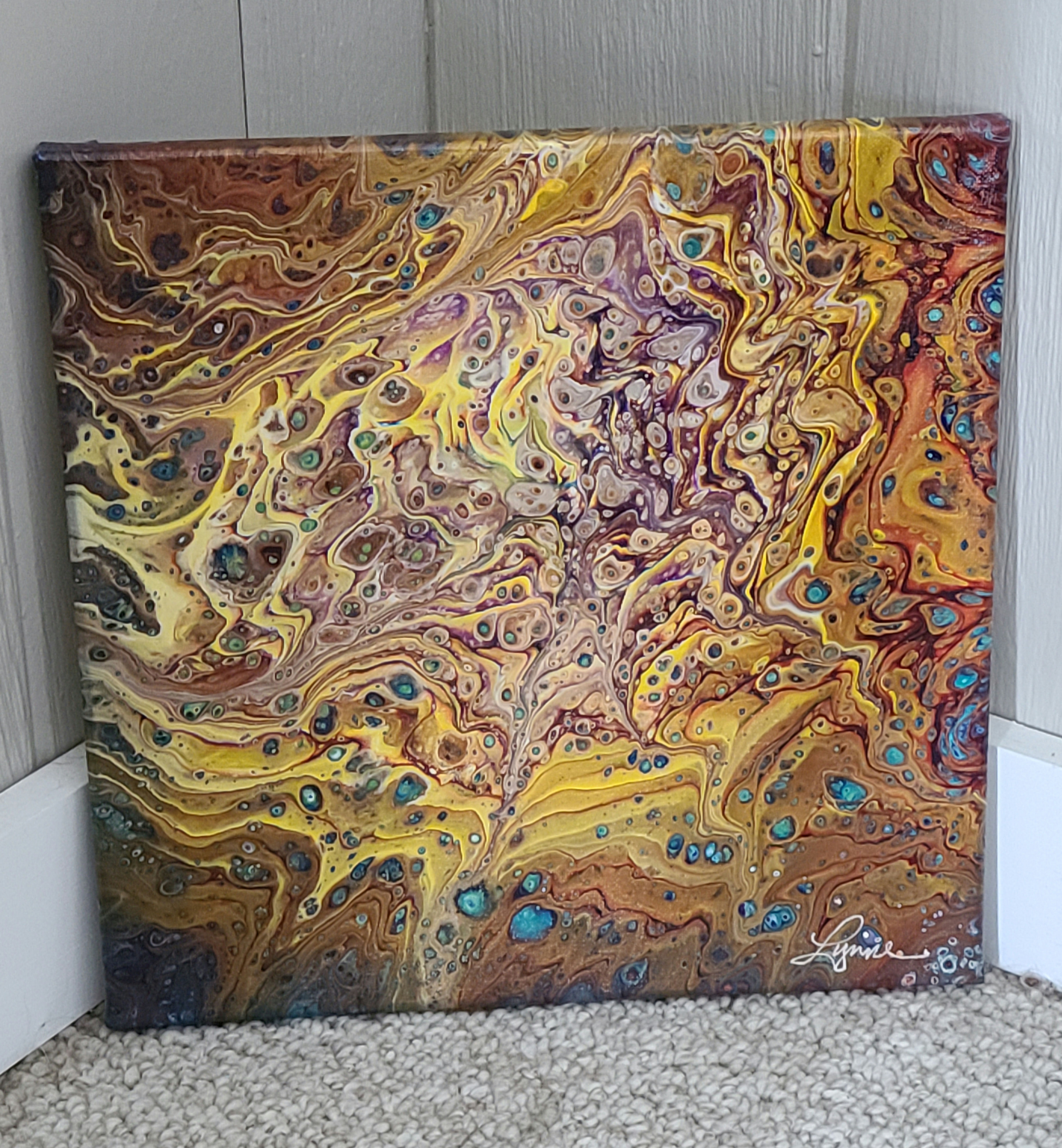 210115 - 12"x12" - Gold Burst