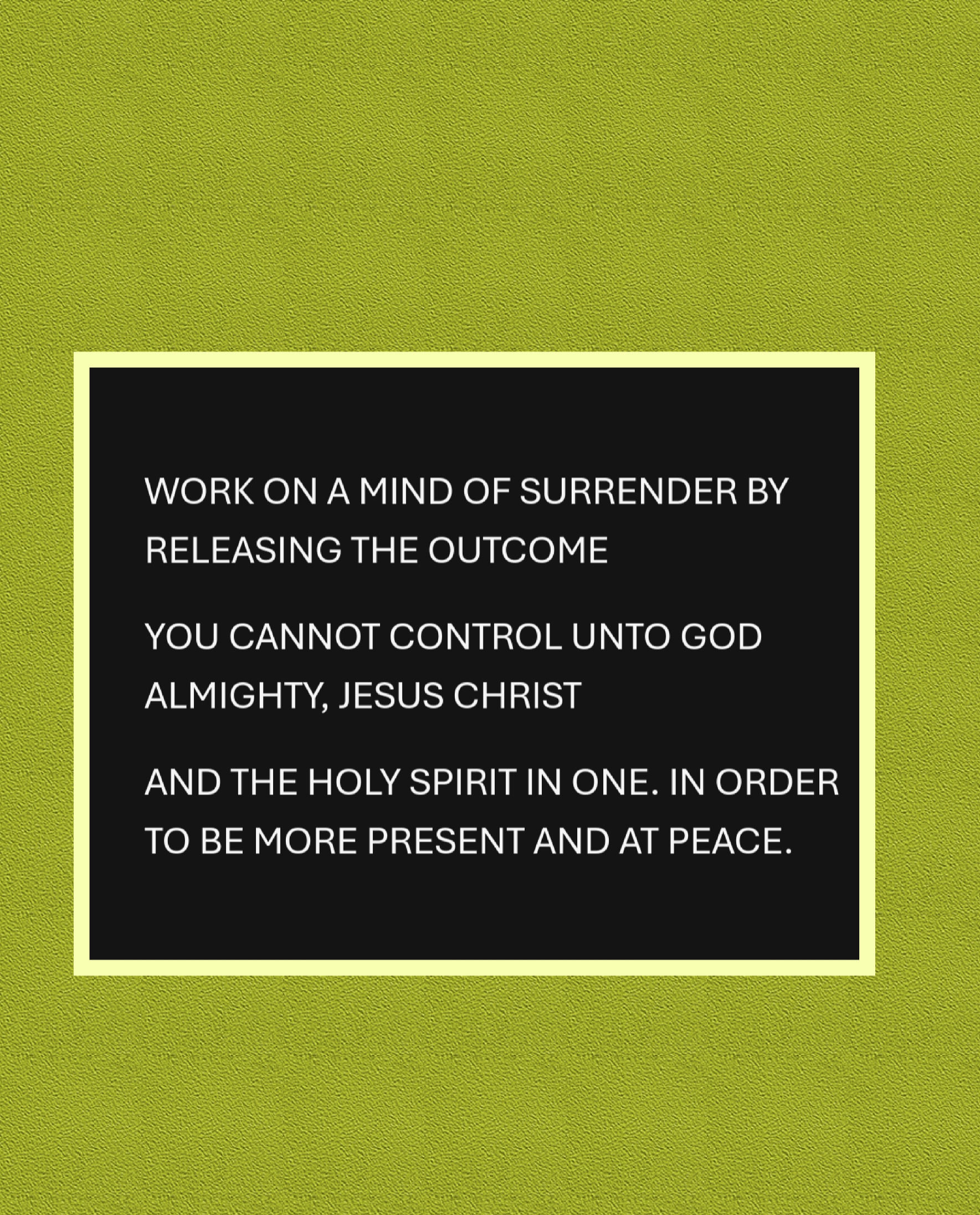 GIVE IT TO GOD ALMIGHTY