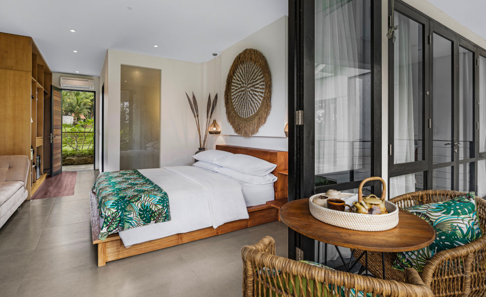 Balinese Resort Room with a terrace for Relaxing Ayurvedic Stays
