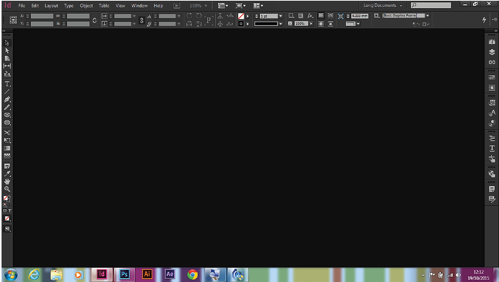 Adobe InDesign Workspace