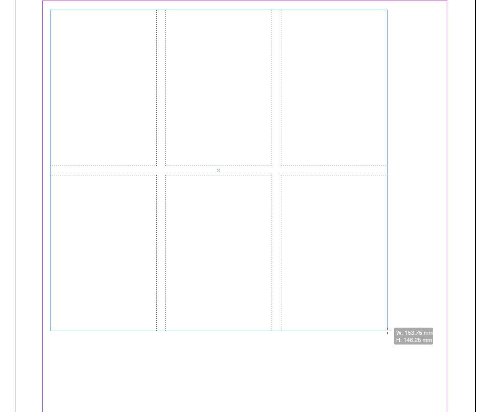 Grid of blank frames in InDesign