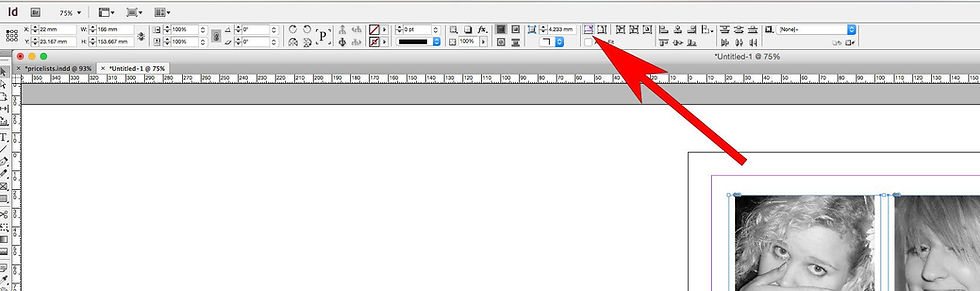 Fill Frame Proportionally button InDesign