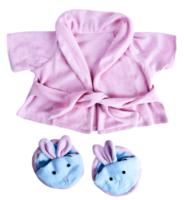 Pink Bathrobe w/Bunny Slippers