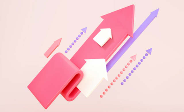 Arrows showing Business Growth using ChattterBox