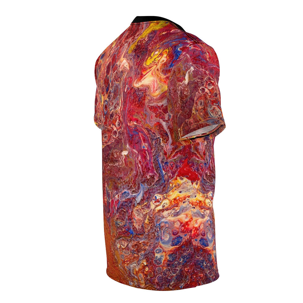 Thumbnail: Fiery Fusion: Acrylic Pour Art T-Shirt