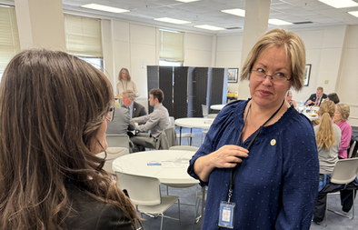 educators networking with legislators