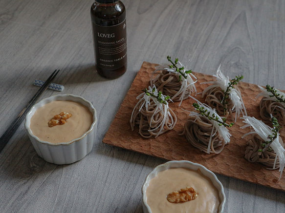 SOBA in WALNUT SAUCE
