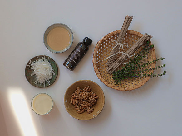 SOBA in WALNUT SAUCE