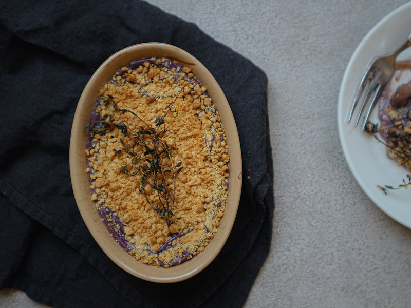 CREAMY POTATO CHESTNUTS GRATIN