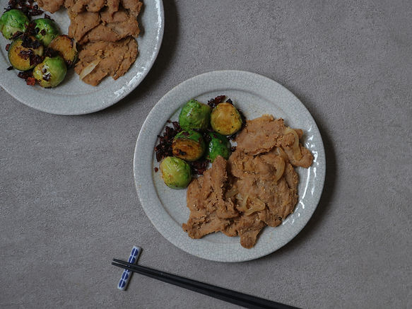 STIR FRY SOY MEAT WITH GINGER & MISO