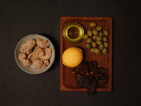LEMON/OLIVE/DRY TOMATO SOY MEAT MARINE