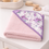 Miniature : Cape de bain bébé en coton de bambou rose avec capuche fleurie, fait main