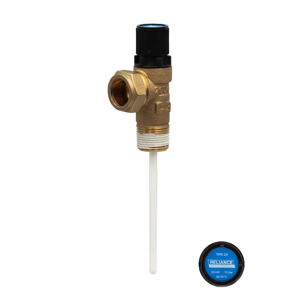 Reliance RWC TPR22 Pressure & Temperature Relief Valve 10 Bar PTEM575210