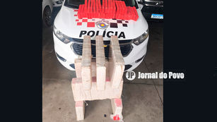 Traficantes são presos após perseguição, colisão em árvore e localização de 153 tijolos de maconha, em Marília