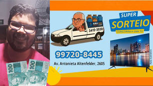 "SEXTOU, LEVA R$ 200!" - Hoje tem mais sorteio de prêmio em dinheiro no Gás Santa Luzia. E ainda dá tempo de concorrer à uma bela TV do Dia dos Pais. Participe!