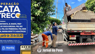 Operação Cata-Treco segue por bairros na zona norte de Marília