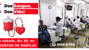 Torcida Camisa 12 do Corinthians promove Campanha de Doação de Sangue no Hemocentro de Marília, neste sábado