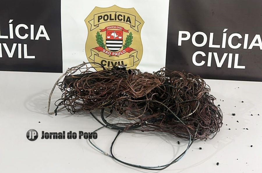 Homem é preso por furto e poluição ambiental após ser flagrado queimando fios na zona sul de Marília