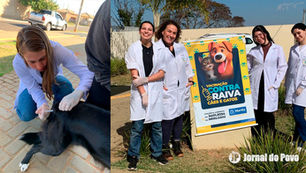 Acadêmicos da Medicina Veterinária da Unimar reforçam campanha de vacinação antirrábica em parceria com a Prefeitura de Marília
