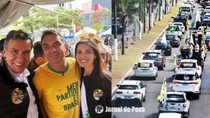Dani Alonso e Capitão Augusto organizam carreata de apoio a Flávio Bolsonaro, em Marília
