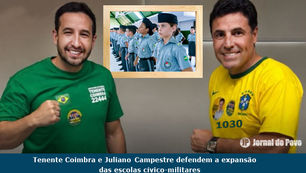 Juliano Campestre e Tenente Coimbra reforçam projetos de expansão das escolas cívico-militares. Marília já foi contemplada com uma unidade
