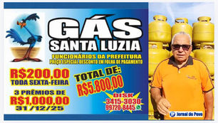 SHOW DE PRÊMIOS - Gás Santa Luzia segue entregando prêmios em dinheiro e no dia 31 tem mais R$ 3 mil. Participe!!!