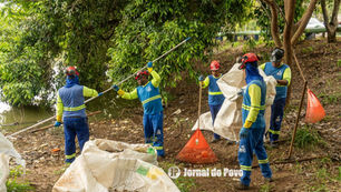 RIC Ambiental promove limpeza na Represa Cascata e alerta sobre importância do descarte correto de resíduos e lixo