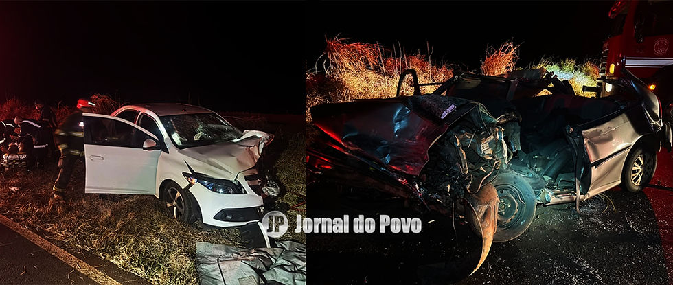 Colisão frontal deixa um morto e quatro feridos