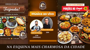 Hoje tem a tradicional feijoada, com cardápio variado e música ao vivo no O Buteco Esmeralda. Vem pra cá ou peça delivery