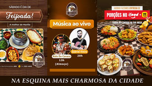 Hoje tem a tradicional feijoada, com cardápio variado e música ao vivo no O Buteco Esmeralda. Vem pra cá ou peça delivery