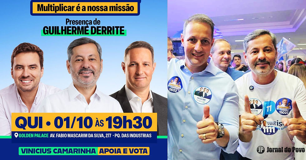 DEPUTADO ESTADUAL: Rogerinho promove grande mobilização com a presença de Guilherme Derrite, hoje, em Marília
