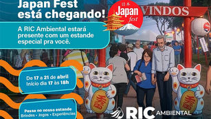 RIC Ambiental participa da Japan Fest 2026 com ações interativas e sorteios para clientes