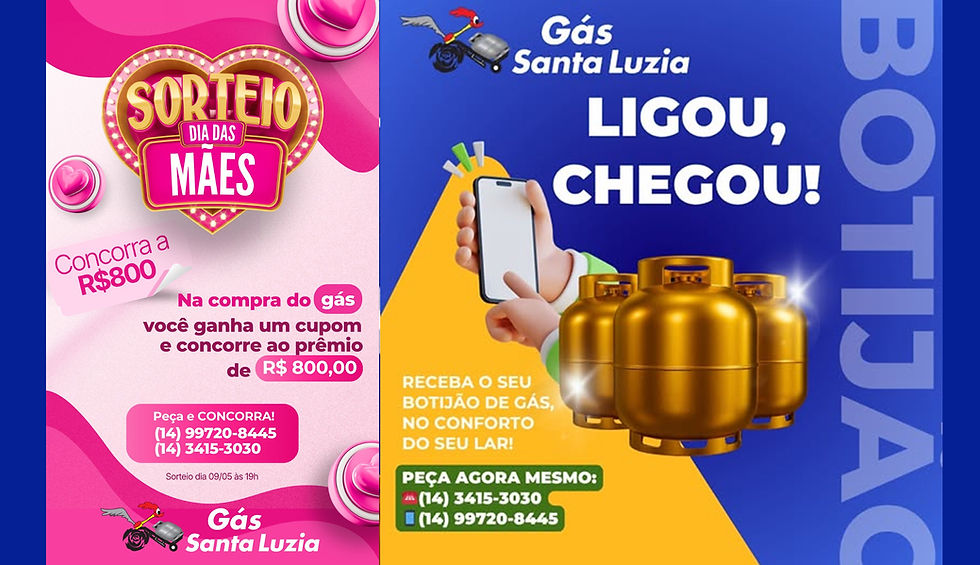"SEXTOU, LEVA R$ 200!" - Hoje tem mais sorteio de prêmio em dinheiro no Gás Santa Luzia. E no Dia das Mães, sorteio de R$ 800,00. Participe! 