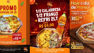 Domingo é dia de pizza. Melhor ainda com as ótimas promoções da Pizzaria do Zé. Vem pra cá ou peça delivery