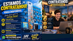OPORTUNIDADES: Hadassa Viagens oferece últimas vagas para vendedores de alta performance