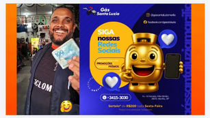 "SEXTOU, LEVA R$ 200" - Hoje tem mais sorteio de prêmio em dinheiro no Gás Santa Luzia 
