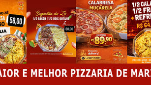 Domingo é dia de pizza! Melhor ainda com as ótimas promoções da Pizzaria do Zé. Vem pra cá ou peça delivery 