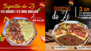 Domingo é dia de pizza. Melhor ainda com as ótimas promoções da Pizzaria do Zé. Vem pra cá ou peça delivery