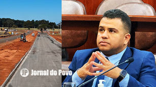 Vereador Thiaguinho acompanha avanço das obras de pavimentação da estrada atrás da Coca-Cola